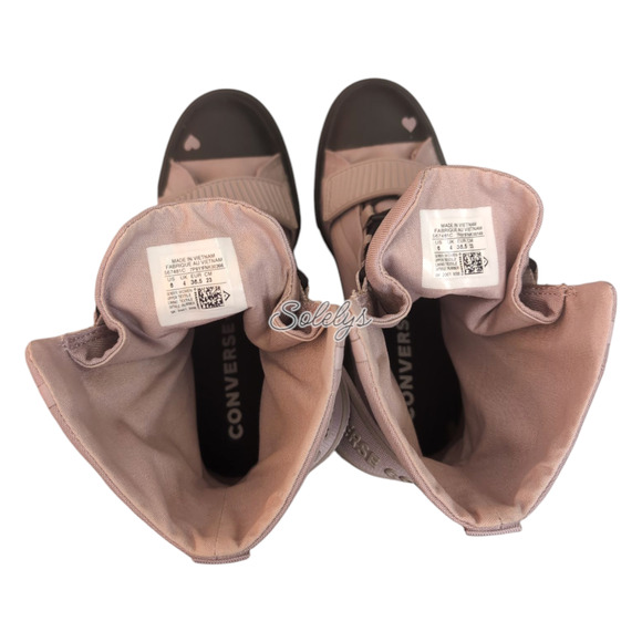 Converse GR82 XHI Platform Love Fearlessly Amethyst Grey Purple 6 Sneaker Boot - Picture 7 of 10